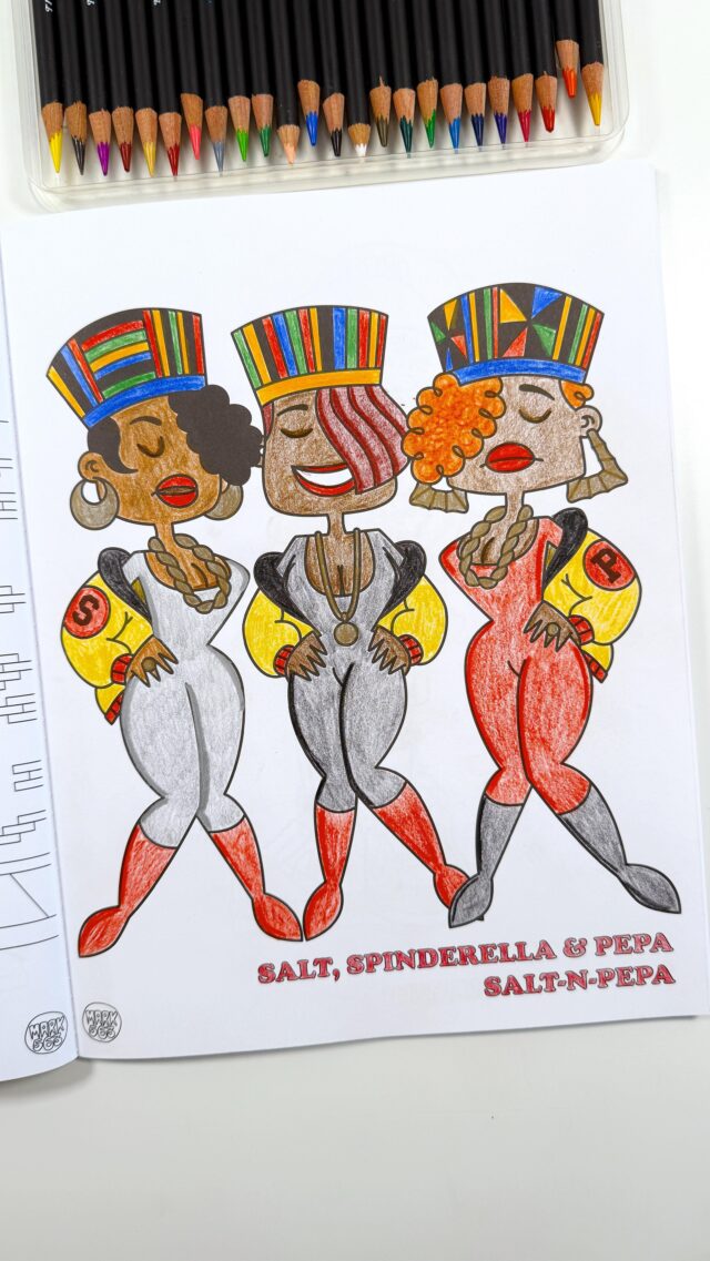 Salt n Pepa (and Spinderella!) 💋

I used @weareticonderoga colored pencils since this Hip Hop Coloring Book has front and back designs on each page (I ruined my Wutang design since it was behind my Snoop Dogg page 😭) I really liked using the colored pencils and think I’ll use them more often!

@saltnpepaofficial 

#saltnpepa #hiphopcoloringbook #colorwithme #asmr #adultcoloringbook