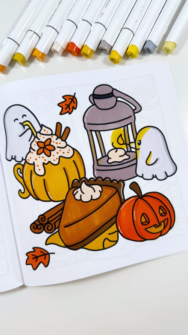 Even the ghosts stick around after Halloween for all the pumpkin treats. 🎃👻

#pumpkinspice #coloring #adultcoloring #cozycoloring #asmrcoloring